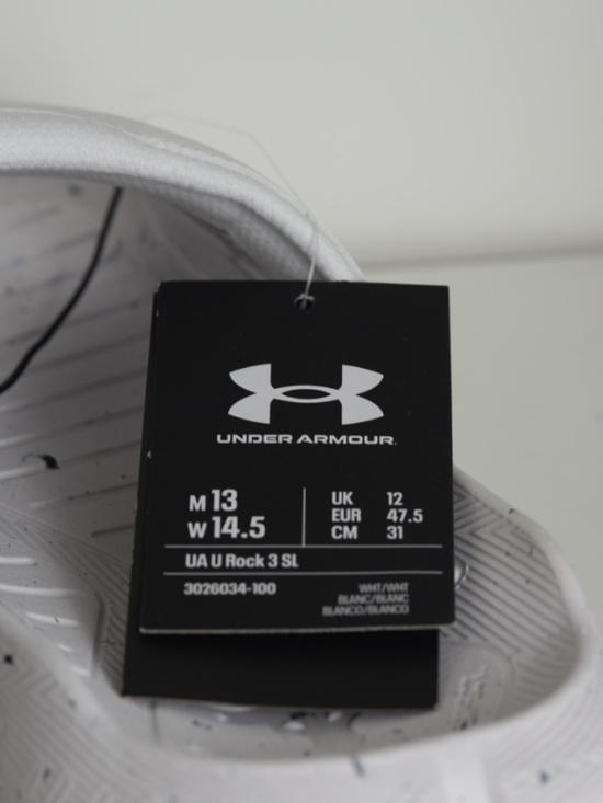Under Armour Mens Project Rock Sideline Slides Blood Sweat Respect Flip Flops 13 main image 4